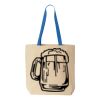 Natural Tote with Contrast-Color Handles Thumbnail