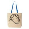 Natural Tote with Contrast-Color Handles Thumbnail