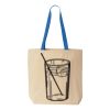 Natural Tote with Contrast-Color Handles Thumbnail