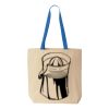 Natural Tote with Contrast-Color Handles Thumbnail
