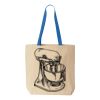 Natural Tote with Contrast-Color Handles Thumbnail