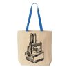 Natural Tote with Contrast-Color Handles Thumbnail