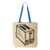 Natural Tote with Contrast-Color Handles Thumbnail