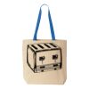 Natural Tote with Contrast-Color Handles Thumbnail