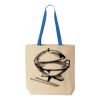 Natural Tote with Contrast-Color Handles Thumbnail