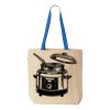 Natural Tote with Contrast-Color Handles Thumbnail