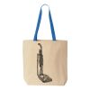 Natural Tote with Contrast-Color Handles Thumbnail