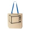 Natural Tote with Contrast-Color Handles Thumbnail