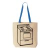 Natural Tote with Contrast-Color Handles Thumbnail