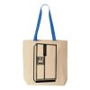 Natural Tote with Contrast-Color Handles Thumbnail