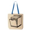 Natural Tote with Contrast-Color Handles Thumbnail