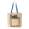 Natural Tote with Contrast-Color Handles Thumbnail