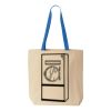 Natural Tote with Contrast-Color Handles Thumbnail