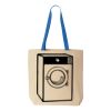 Natural Tote with Contrast-Color Handles Thumbnail