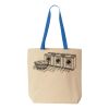 Natural Tote with Contrast-Color Handles Thumbnail