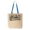 Natural Tote with Contrast-Color Handles Thumbnail