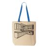 Natural Tote with Contrast-Color Handles Thumbnail