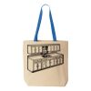 Natural Tote with Contrast-Color Handles Thumbnail
