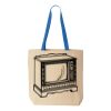 Natural Tote with Contrast-Color Handles Thumbnail
