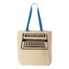 Natural Tote with Contrast-Color Handles Thumbnail