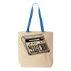 Natural Tote with Contrast-Color Handles Thumbnail