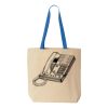 Natural Tote with Contrast-Color Handles Thumbnail