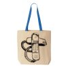 Natural Tote with Contrast-Color Handles Thumbnail