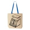 Natural Tote with Contrast-Color Handles Thumbnail