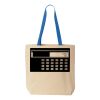 Natural Tote with Contrast-Color Handles Thumbnail