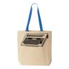 Natural Tote with Contrast-Color Handles Thumbnail