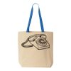 Natural Tote with Contrast-Color Handles Thumbnail