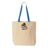 Natural Tote with Contrast-Color Handles Thumbnail