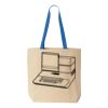Natural Tote with Contrast-Color Handles Thumbnail