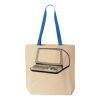 Natural Tote with Contrast-Color Handles Thumbnail