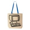 Natural Tote with Contrast-Color Handles Thumbnail