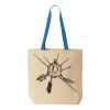 Natural Tote with Contrast-Color Handles Thumbnail