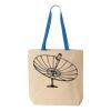 Natural Tote with Contrast-Color Handles Thumbnail