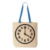 Natural Tote with Contrast-Color Handles Thumbnail
