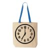 Natural Tote with Contrast-Color Handles Thumbnail
