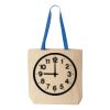 Natural Tote with Contrast-Color Handles Thumbnail