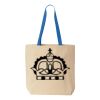 Natural Tote with Contrast-Color Handles Thumbnail