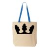 Natural Tote with Contrast-Color Handles Thumbnail