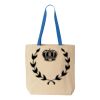 Natural Tote with Contrast-Color Handles Thumbnail