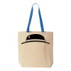 Natural Tote with Contrast-Color Handles Thumbnail