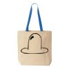 Natural Tote with Contrast-Color Handles Thumbnail