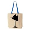 Natural Tote with Contrast-Color Handles Thumbnail