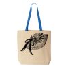 Natural Tote with Contrast-Color Handles Thumbnail