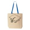 Natural Tote with Contrast-Color Handles Thumbnail