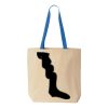 Natural Tote with Contrast-Color Handles Thumbnail