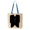 Natural Tote with Contrast-Color Handles Thumbnail